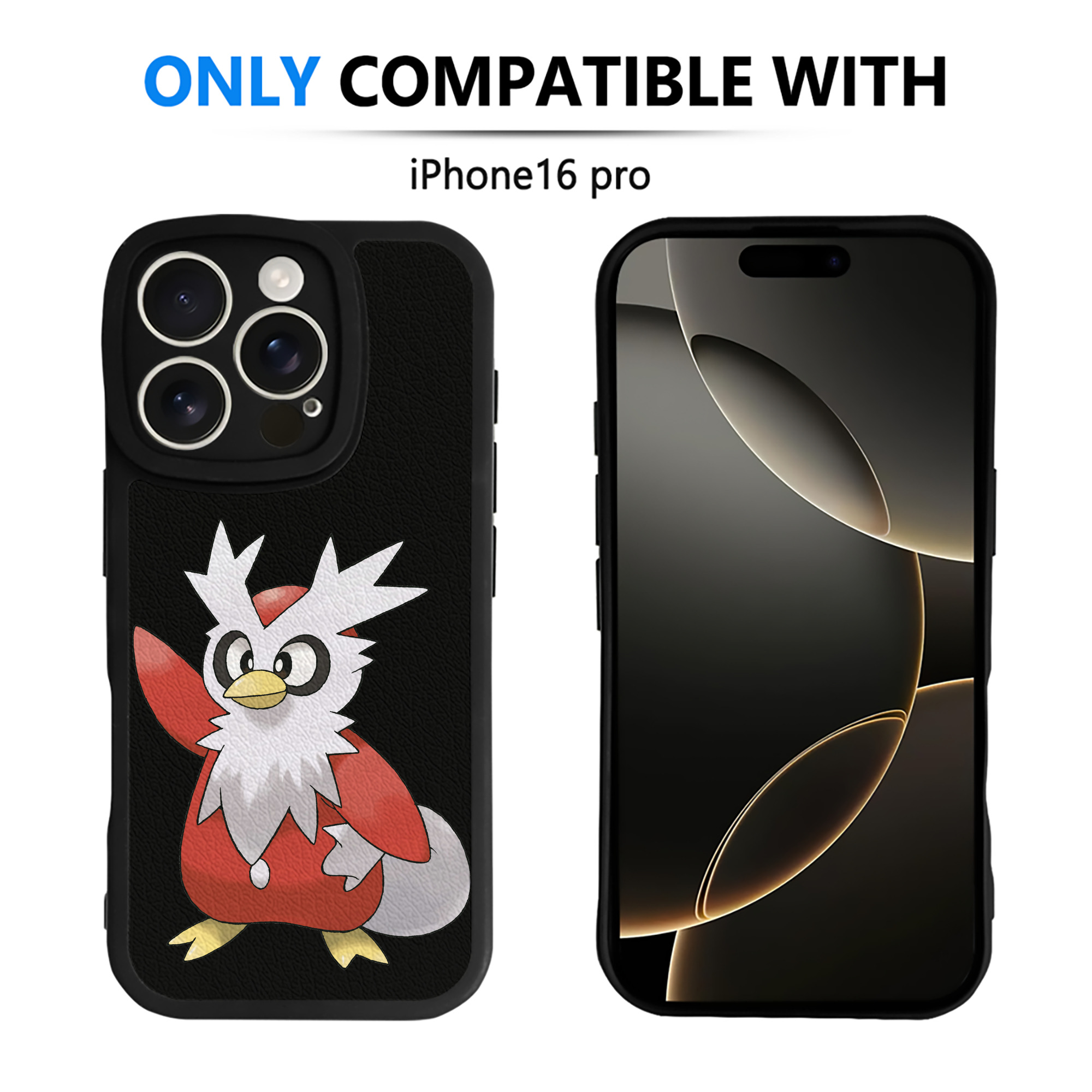 （画像用） ポケットモンスター Pokémon 【iPhone 16シリーズ対応】シリコンスマホケース（レザー調） 材質：シリコン